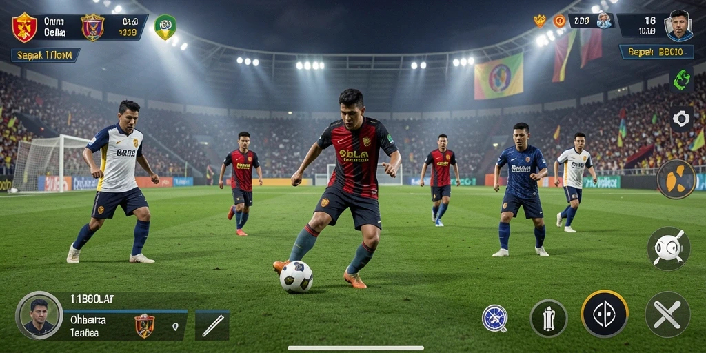 Tampilan gameplay 11BOLA yang seru dan mendebarkan.