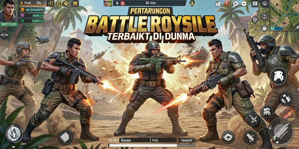Screenshot gameplay 33L yang menampilkan aksi seru Battle Royale.