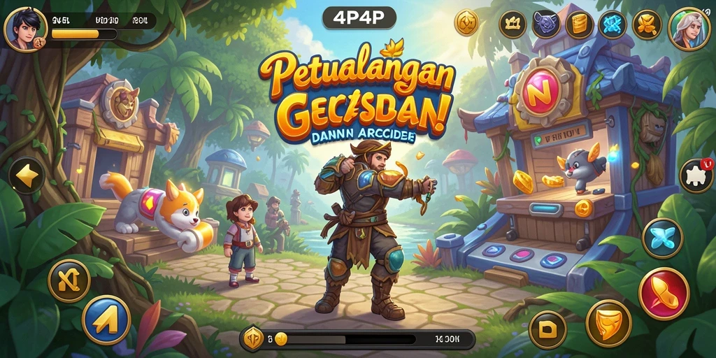 Tampilan gameplay mendebarkan dari 4P4P yang penuh aksi.