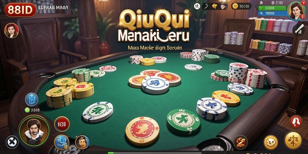 Tampilan gameplay seru dari 88ID yang memperlihatkan permainan QiuQiu.