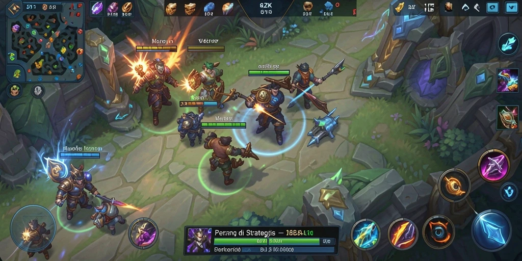 Tangkapan layar gameplay seru dalam pertarungan tim di 8ZK.