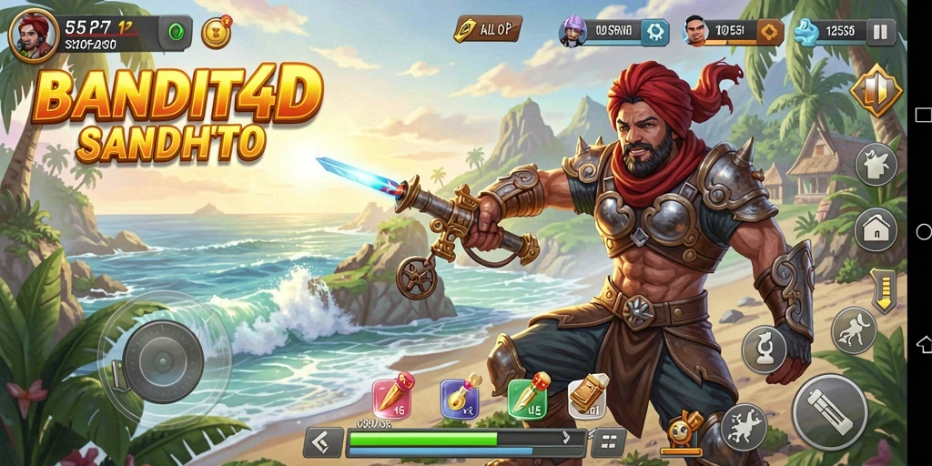 Screenshot menunjukkan pemain menikmati gameplay santai BANDIT4D.