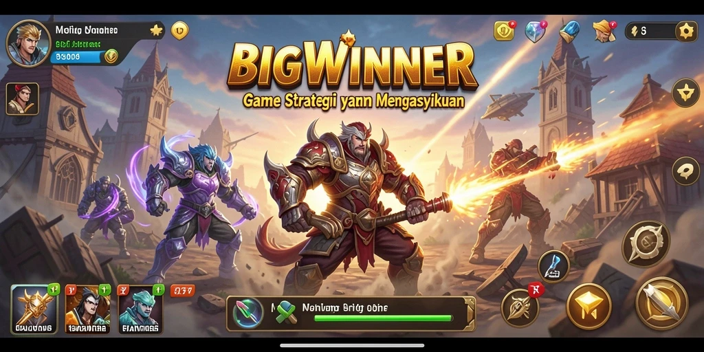 Screenshot gameplay BIGWINNER yang menunjukkan aksi strategi seru.