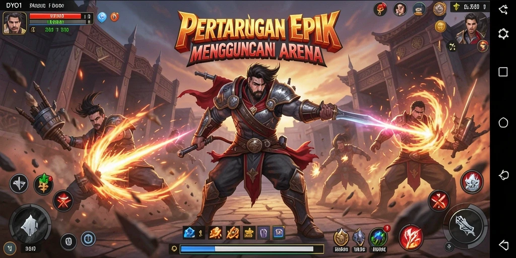 Tampilan aksi mendebarkan dari pertarungan di DYO1.