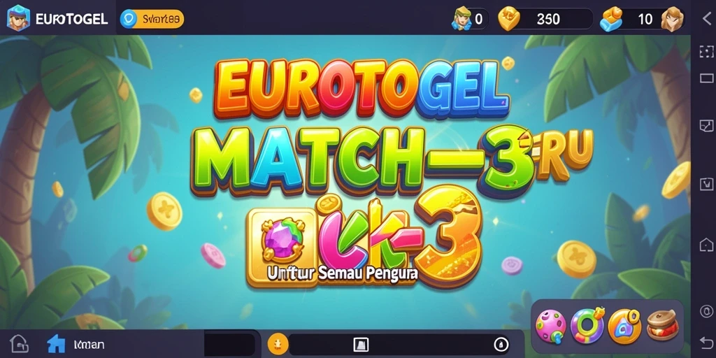 Tangkapan layar gameplay EUROTOGEL yang menampilkan keseruan permainan Match-3.