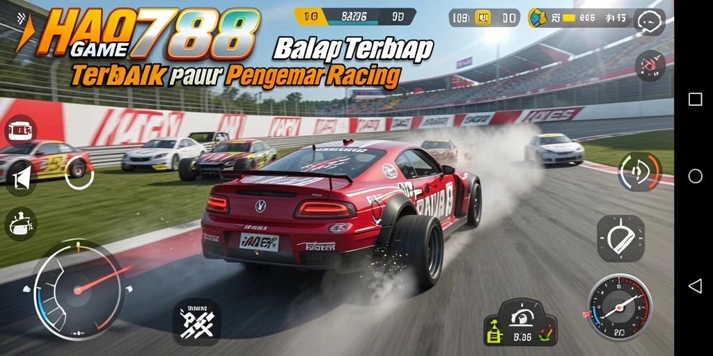 Tampilan menarik dari gameplay balap HAO788 yang mendebarkan.