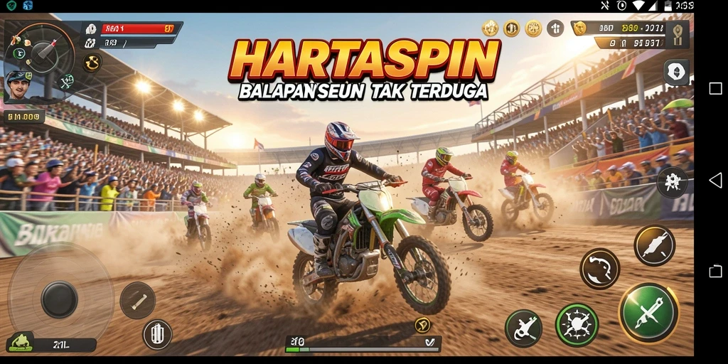 Gameplay menarik dengan balapan seru dan mobil yang beragam.