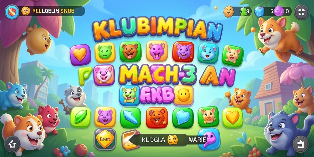 Screenshot gameplay KLUBIMPIAN yang menampilkan aksi Match-3 yang seru.