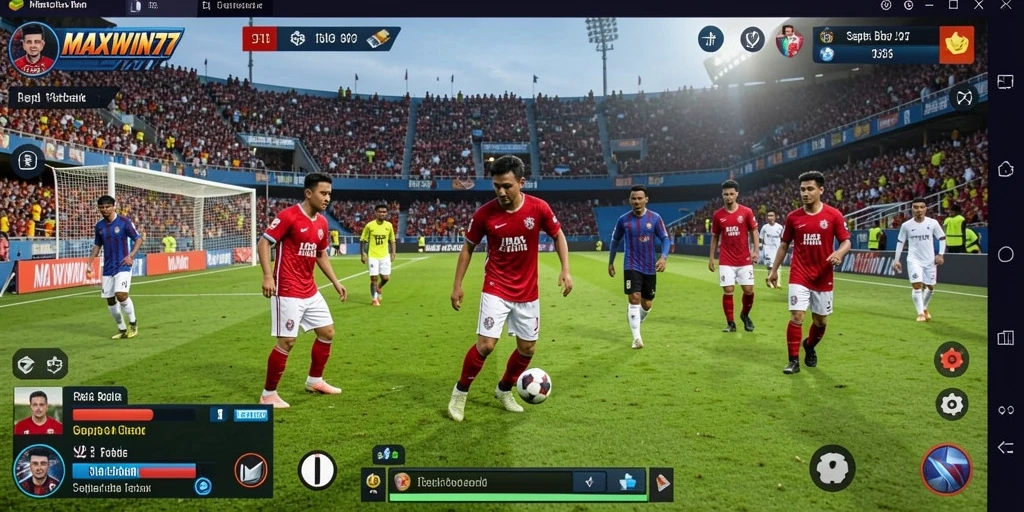 Tampilan gameplay <strong>MAXWIN77</strong> yang mendebarkan dengan aksi di lapangan.