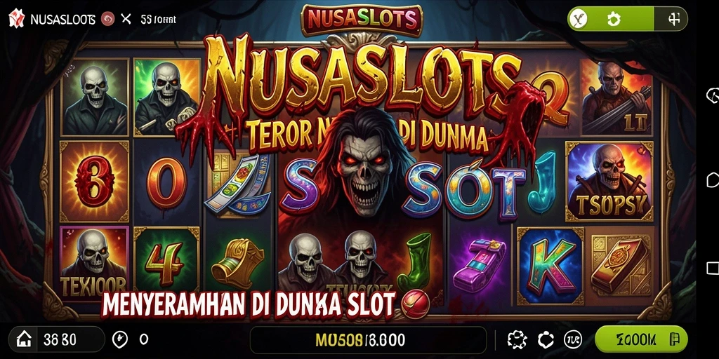 Tampilan gameplay seram dan misterius di NUSASLOTS.