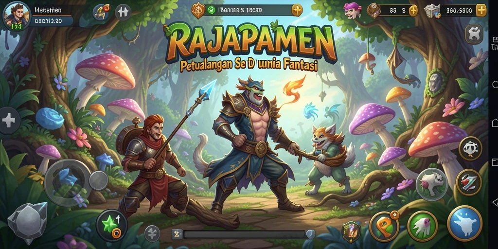 Tangkapan layar petualangan epik dalam RAJAPAMEN.
