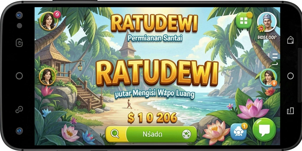 Tampilan gameplay <strong>RATUDEWI</strong> yang menenangkan dan penuh warna.