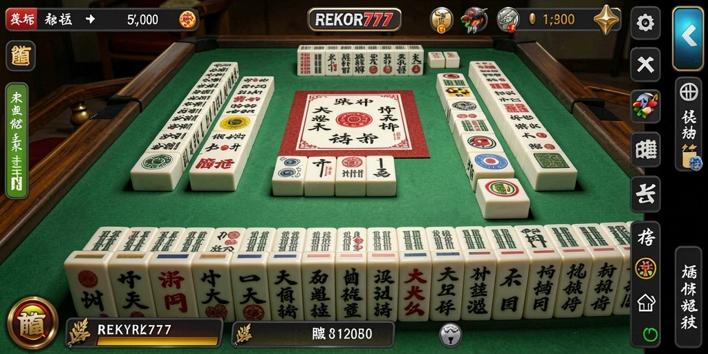 Screenshot gameplay REKOR777 yang menampilkan serunya bermain Mahjong.