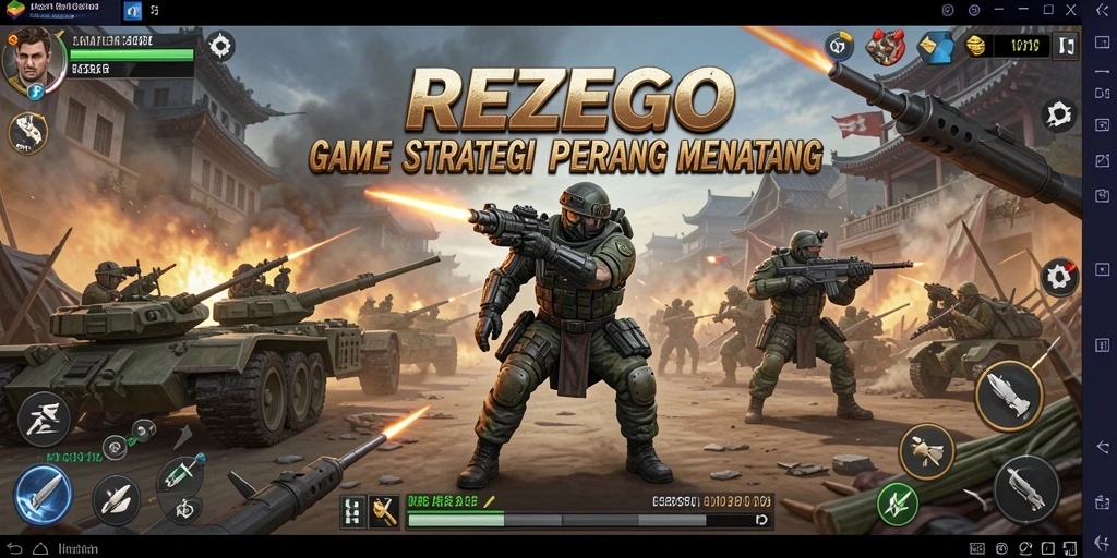 Tampilan gameplay menarik dari REZEGO yang penuh strategi.