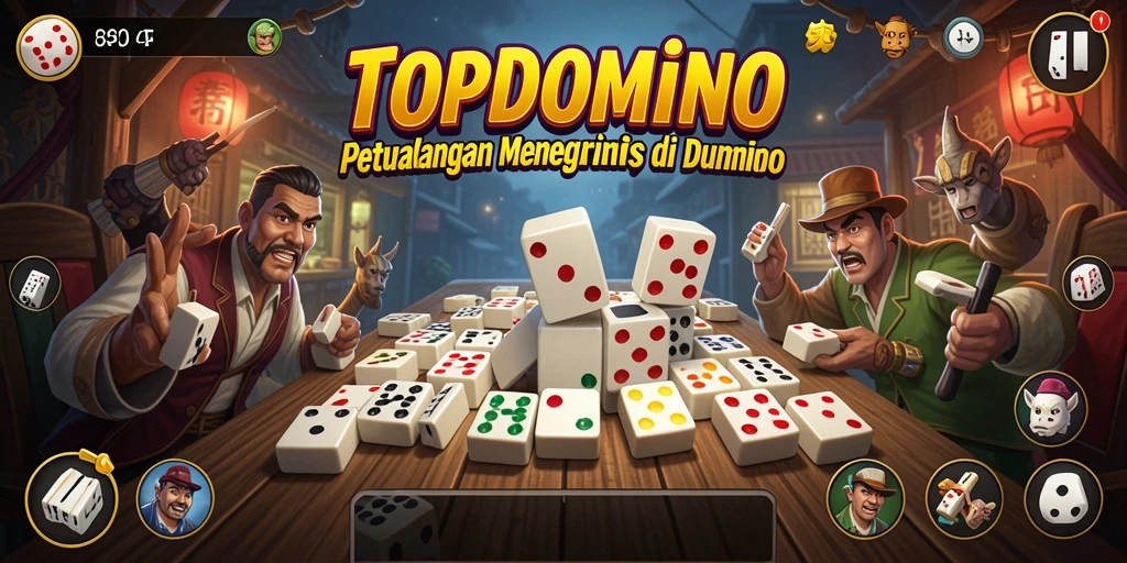 Screenshot menampilkan gameplay petualangan seru di TOPDOMINO.